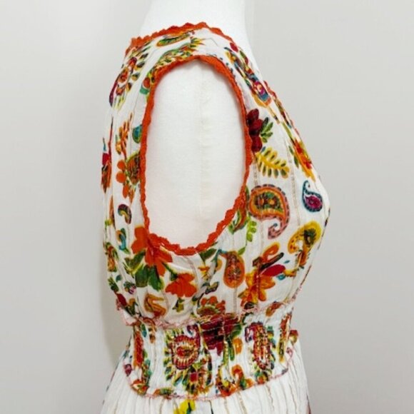 Me 2 Magic Anthropologie Tropical Floral Sleeveless Maxi Dress Size M - Picture 3 of 7